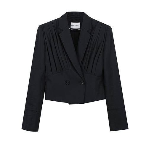 多层次褶皱短款西服 商品图0
