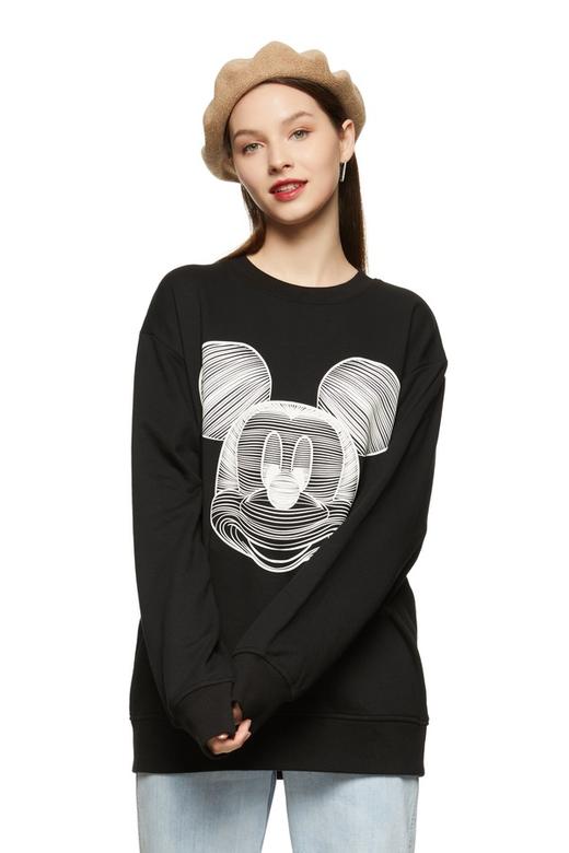 URBAN REVIVO 黑色卡通图案休闲卫衣 8816 商品图0