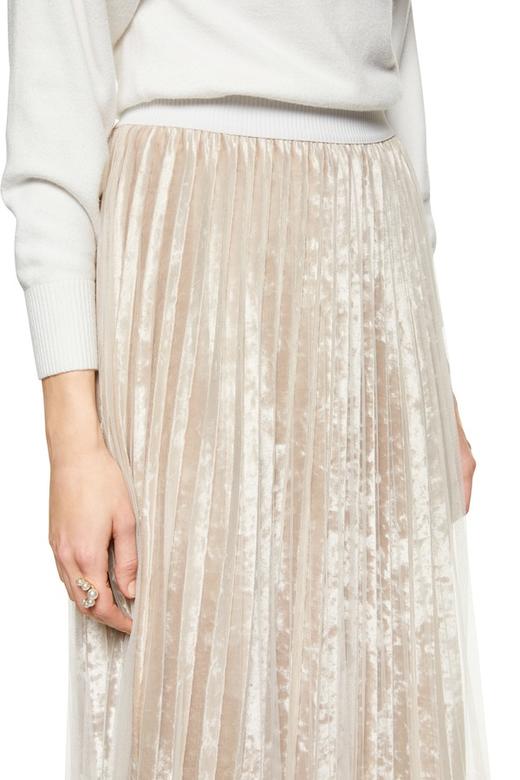 Le Malene 丝绒网纱百褶半身裙 8758 商品图3