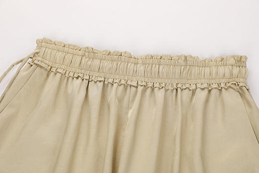 抽绳松紧腰垂褶长裤 商品图5