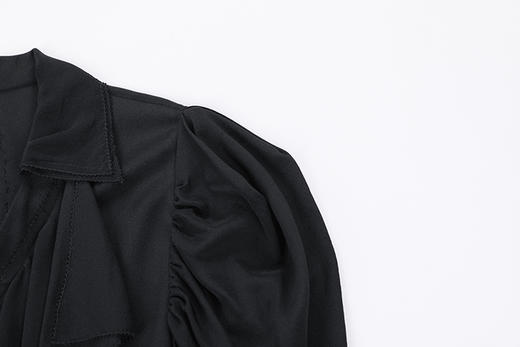 前胸花边泡泡袖衬衫 商品图5