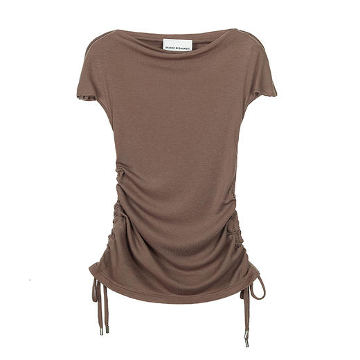 双侧抽绳针织T恤 商品图0