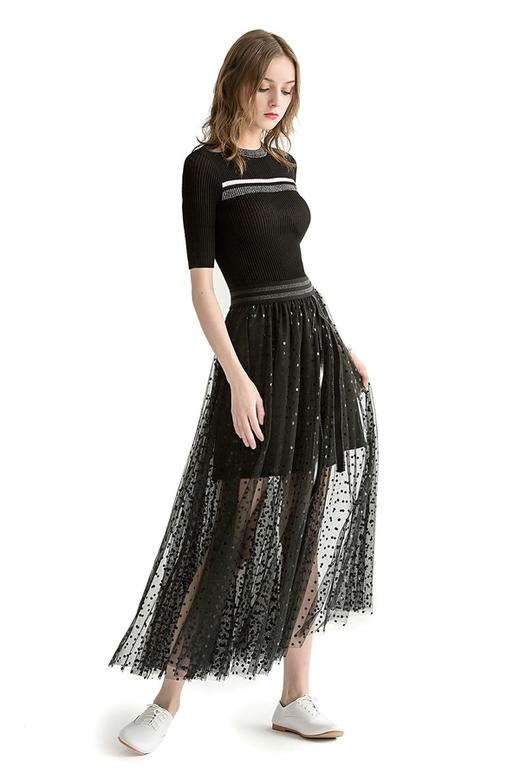 ROSEHOO 撞色条纹中袖针织衫 1156 商品图1