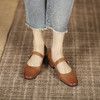 春夏新品，时尚潮流粗跟复古爆款粗跟单鞋平底一字扣浅口单鞋HYT-7197A 商品缩略图10