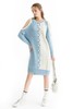 JUNNE 蓝白撞色露肩针织连衣裙 1135 商品缩略图3
