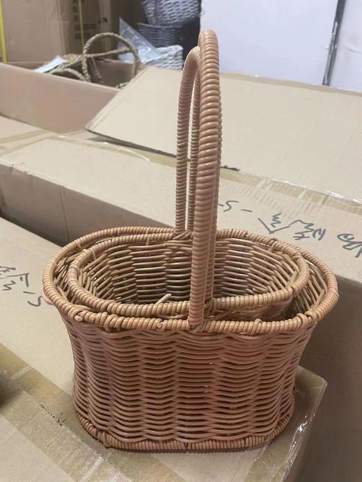藤编（收腰款）手提花篮 商品图1