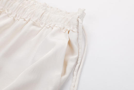 抽绳松紧腰垂褶长裤 商品图4