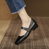 春夏新品，时尚潮流粗跟复古爆款粗跟单鞋平底一字扣浅口单鞋HYT-7197A 商品缩略图4