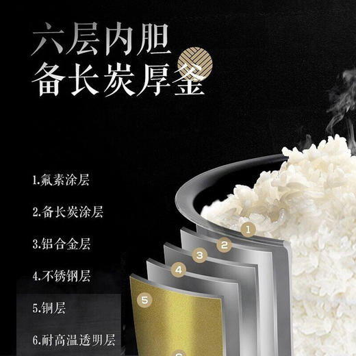 松下（Panasonic）电饭煲4.2L变频IH电磁加热 家用智能多功能电饭锅 备长炭内胆玻璃触控SR-HQ153可供企业采购 商品图4