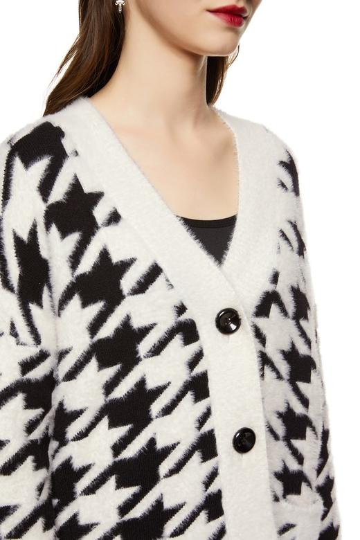 HAYES 千鸟格V领毛衣开衫 8763 商品图3