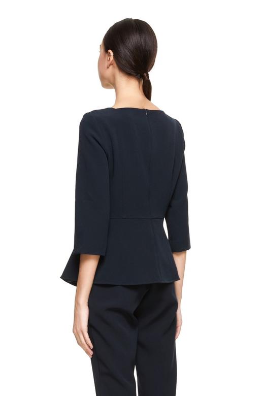 INSUN恩裳 组合扣饰深蓝方领上衣 8819 商品图2