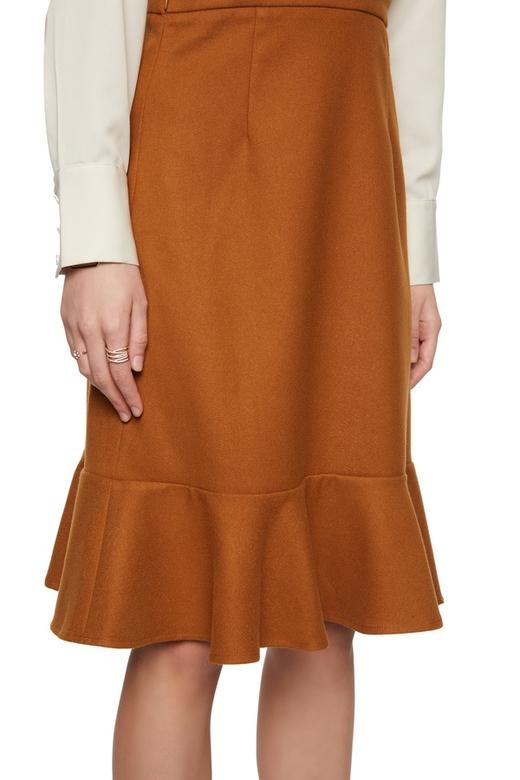 HAYES 荷叶摆棕色背带裙 5446 商品图2