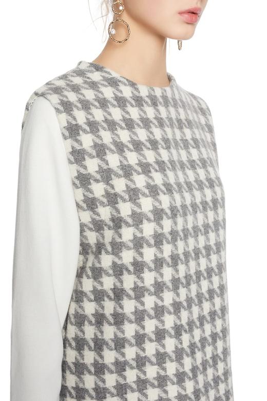 NOIR 千鸟格拼接连衣裙 5845 商品图2