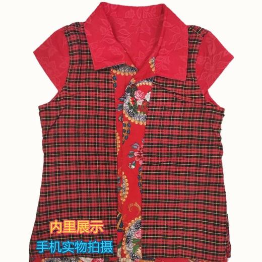 B7360妈妈装春秋薄款马甲中老年女装短款外套老年人坎肩民族风大码背心 商品图8