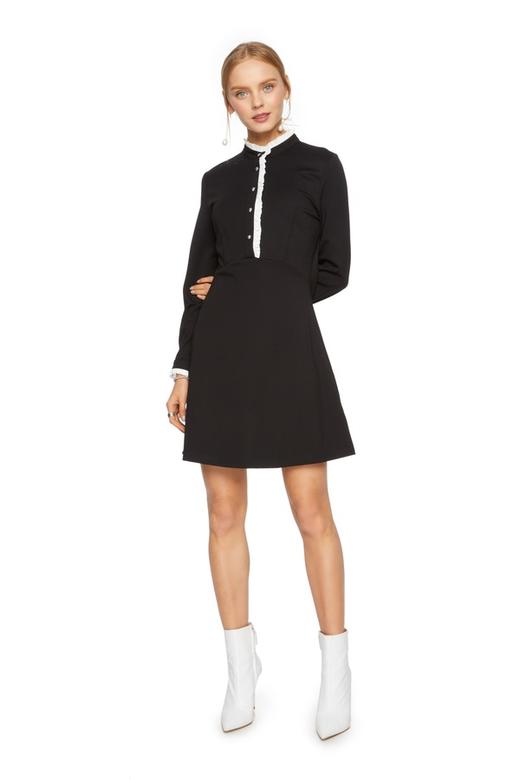 FREEBIRD X廓形黑白拼接连身裙 5200 商品图0