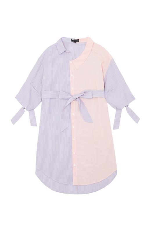 VERO MODA 条纹拼色系带连衣裙 5424 商品图4