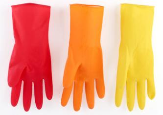 【中欧班列精选10副】韩国胶皮手套 原装进口洗碗乳胶防水手套 商品图3