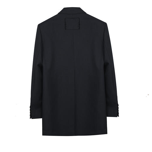 不对称溢边条直身西服 商品图1