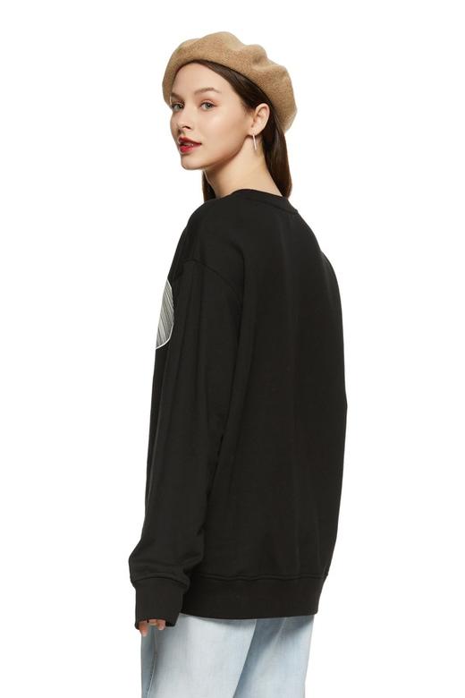 URBAN REVIVO 黑色卡通图案休闲卫衣 8816 商品图2