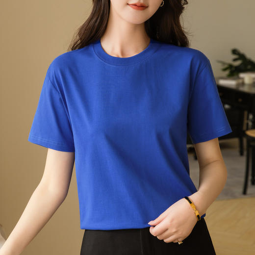 宽松t恤基础圆领体恤韩版休闲遮肚子上衣SG-DY330189 商品图2