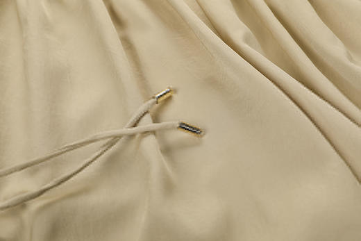 抽绳松紧腰垂褶长裤 商品图3