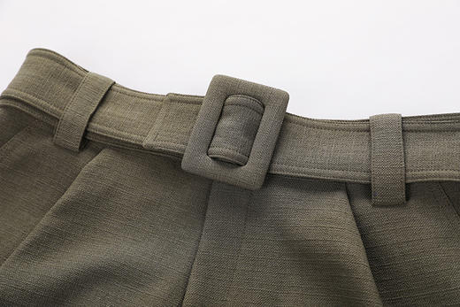 宽松压褶腰带阔腿短裤 商品图5