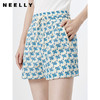 NEELLY纳俪商场同款系带字母印花短裤女阔腿直筒显瘦休闲裤百搭N23031H01157 商品缩略图0