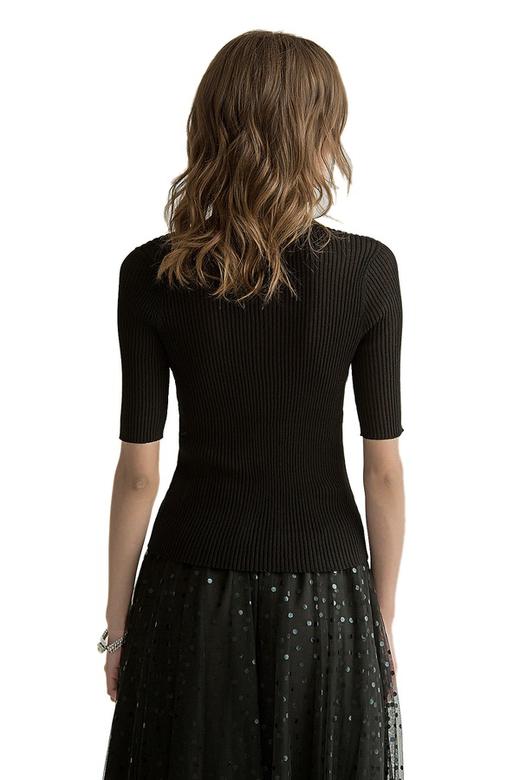 ROSEHOO 撞色条纹中袖针织衫 1156 商品图3