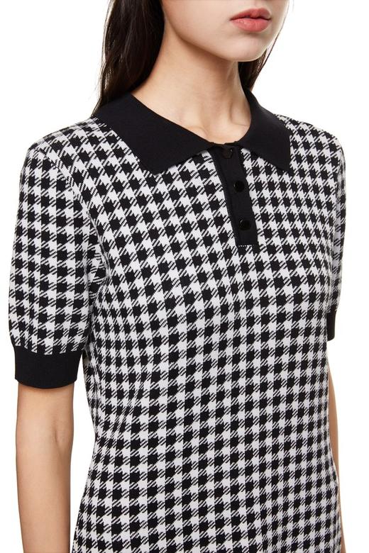 FIVE PLUS（5+） 黑白格纹POLO式连衣裙 8912 商品图3