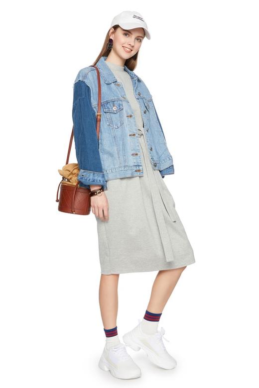 URBAN REVIVO 灯芯绒拼接牛仔外套 5186 商品图2