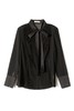 SIA SAYLOR 黑色半透明系带上衣 8880 商品缩略图4