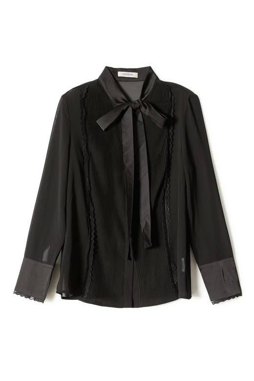 SIA SAYLOR 黑色半透明系带上衣 8880 商品图4