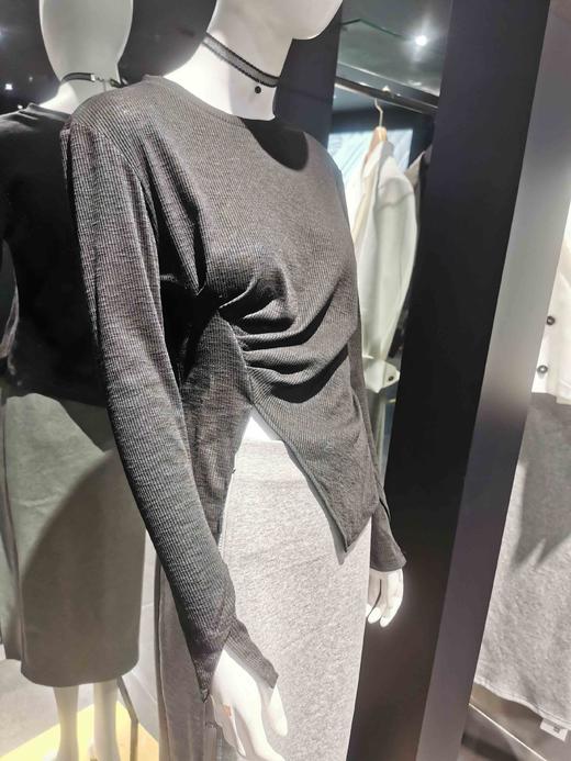 香蕉糖新款长袖春季上新不规则个性T恤 商品图1