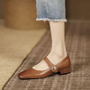 春夏新品，时尚潮流粗跟复古爆款粗跟单鞋平底一字扣浅口单鞋HYT-7197A 商品缩略图14