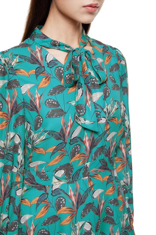 SIA SAYLOR 不规则印花系带连衣裙 8798 商品图3