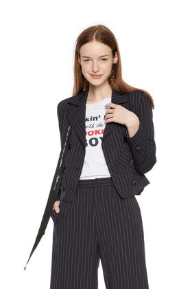 TONGRI曈日 字母飘带饰条纹外套 3904