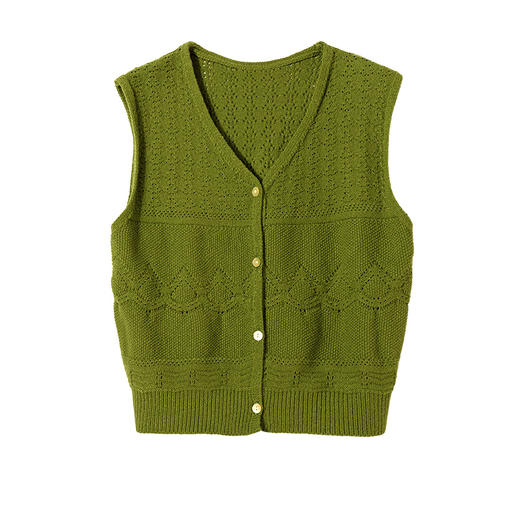 littletime女童马甲小背心春秋季2023新款韩版儿童无袖毛衣小开衫 商品图3