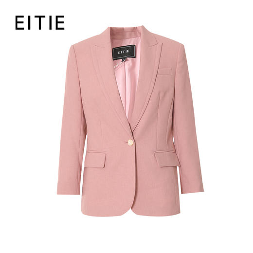 EITIE爱特爱春季新款时尚通勤一粒扣显瘦西装外套女7303010 商品图5