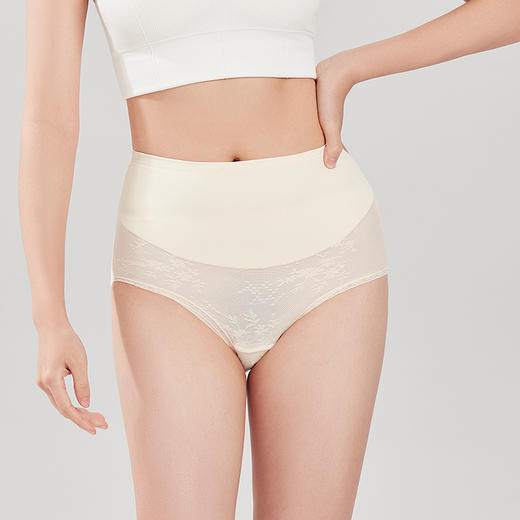 都市丽人健康系列蕾丝平角裤女士内裤高腰平角裤LK34A3 商品图0