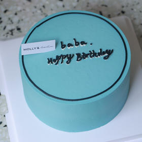 简约男士手绘蛋糕（文字可替换，提前一天预定）