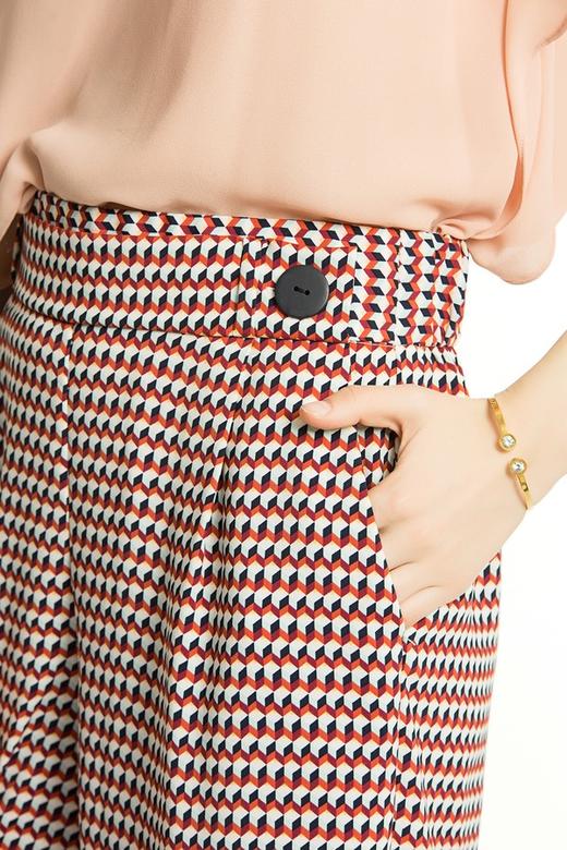 ZARA 几何雪纺阔腿裤 1847 商品图3