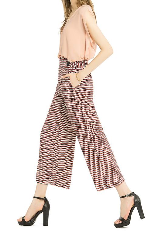 ZARA 几何雪纺阔腿裤 1847 商品图1