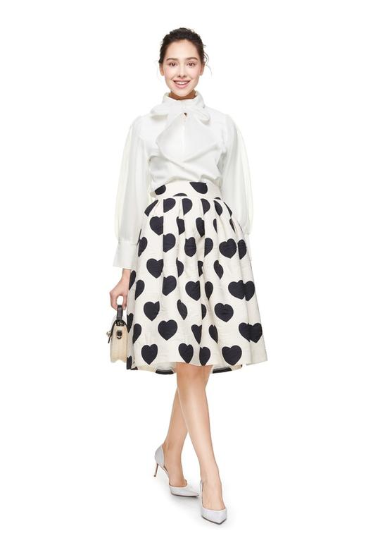 ELLA JADE 欧根纱拼接系带上衣 8878 商品图1