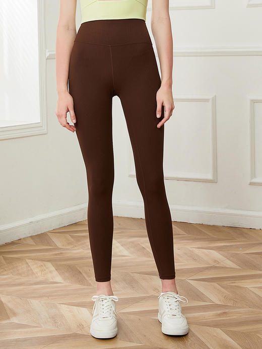 哈瓦塔进口LULU罗纹运动高腰瑜伽九分裤BRA 商品图11