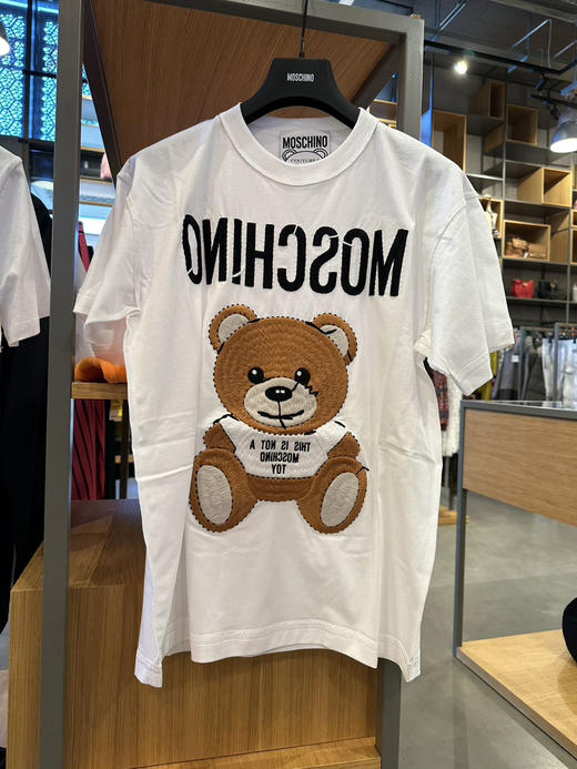 Moschino刺绣熊🐻 oversize短袖T恤 xxs 104cm xs108cm s112cm胸围 790元拼邮包税到手 商品图6