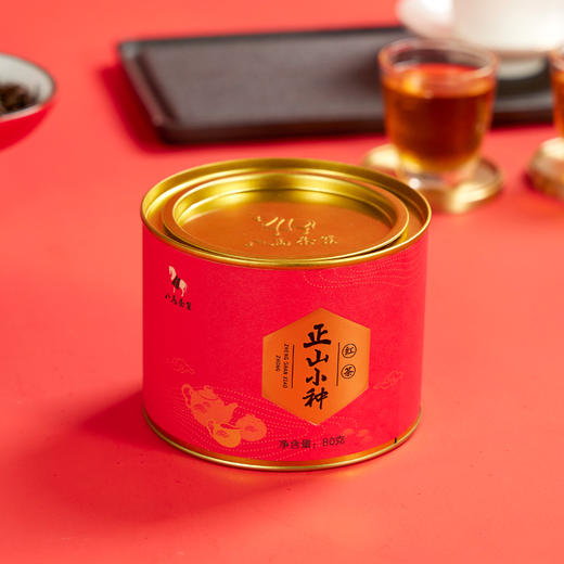 八马丨正山小种 武夷红茶 一级 铁罐装 80g 商品图4