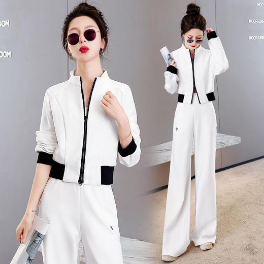 气质女神范休闲套装，减龄阔腿裤两件套套装HR-KJFA211-5-ZY 商品图7