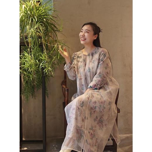 【抖音专属】高定连衣裙（23707088L+23707088W-香炉紫烟） 商品图3