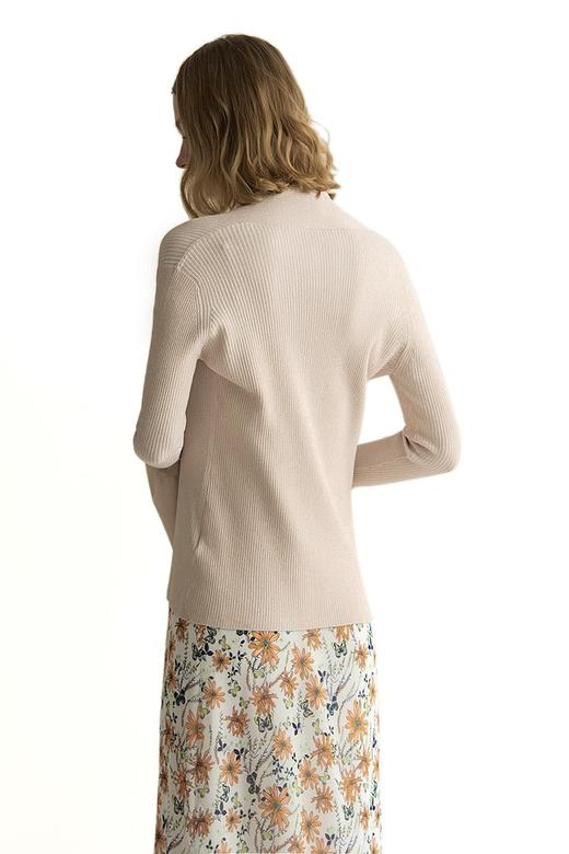 JUNNE 丝带装饰裸粉色针织衫 1136 商品图2