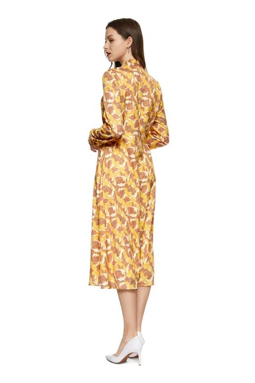 L.Fleuri 黄色印花系带连衣裙 8717 商品图2